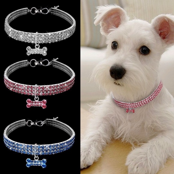 pink diamond dog collar